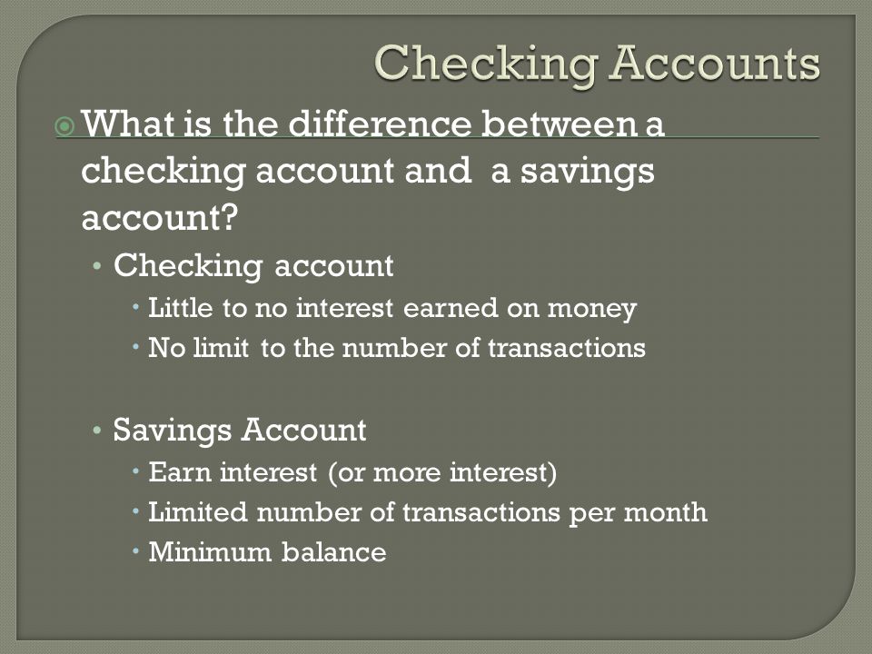 Checking Accounts Section Ppt Video Online Download