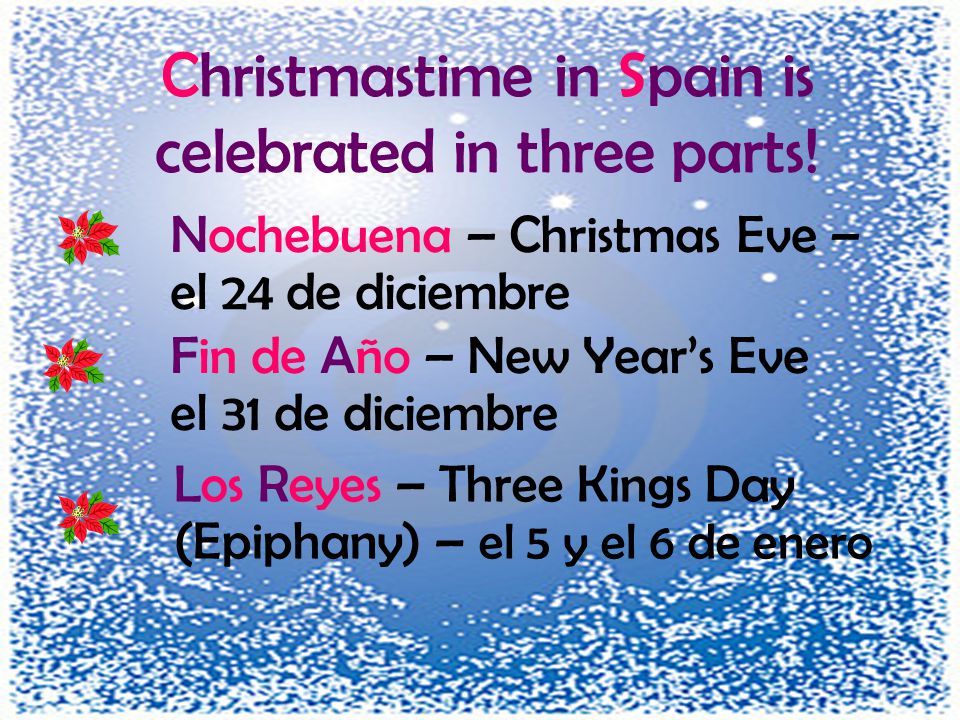 Christmastime in Spain is celebrated in three parts!
