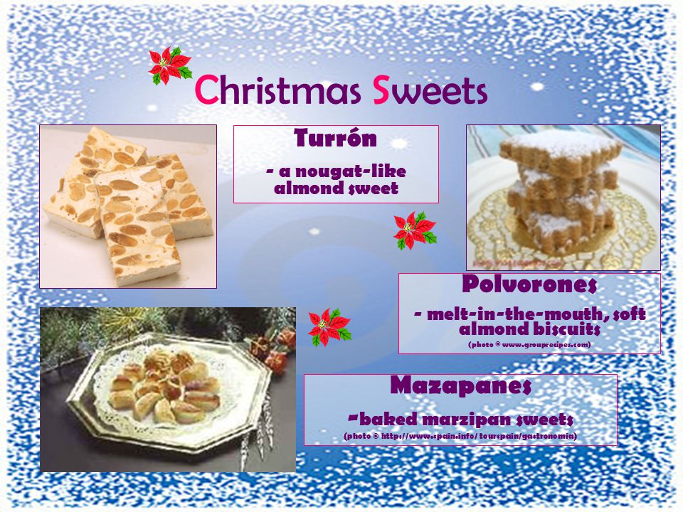 Christmas Sweets Turrón Polvorones Mazapanes -baked marzipan sweets