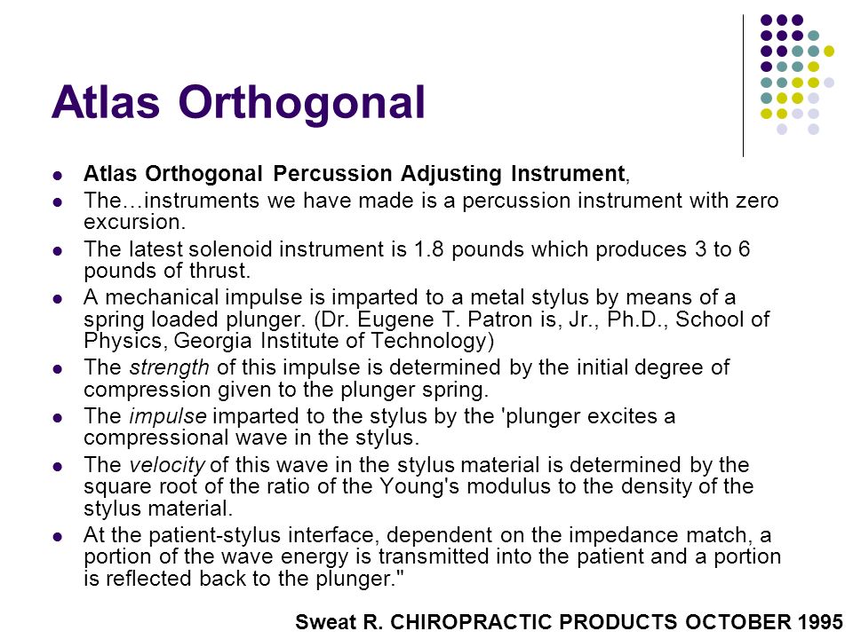 Atlas Orthogonal Atlas Orthogonal Percussion Adjusting Instrument,