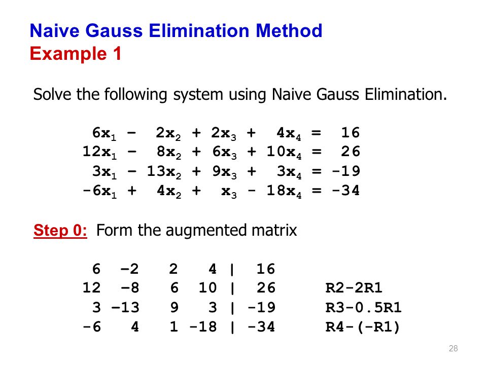 Chapter 9 Gauss Elimination The Islamic University Of Gaza Ppt Download