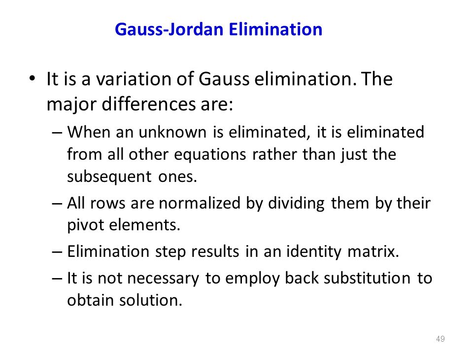 Chapter 9 Gauss Elimination The Islamic University of Gaza - ppt download