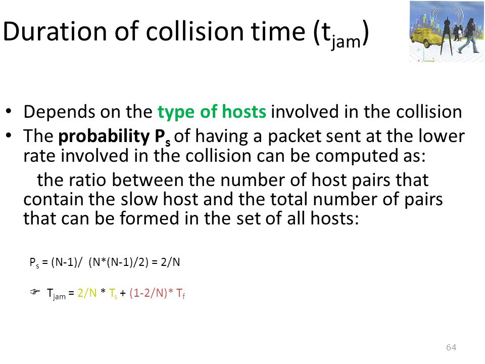 Duration of collision time (tjam)