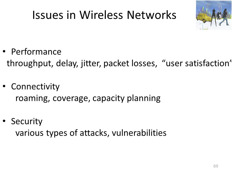 Issues in Wireless Networks