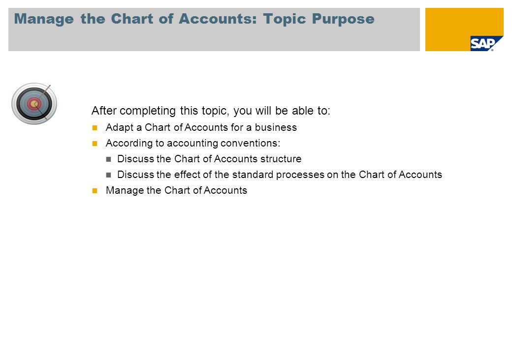 Purpose Of Chart Of Accounts