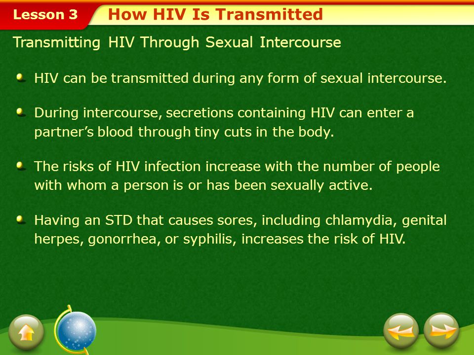 How HIV Is Transmitted Transmitting HIV Through Sexual Intercourse