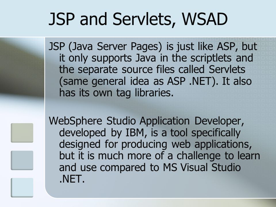 JSP and Servlets, WSAD