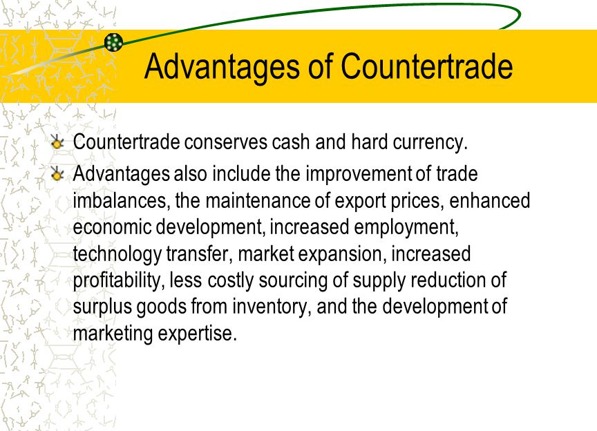 Generalizations about Countertrade