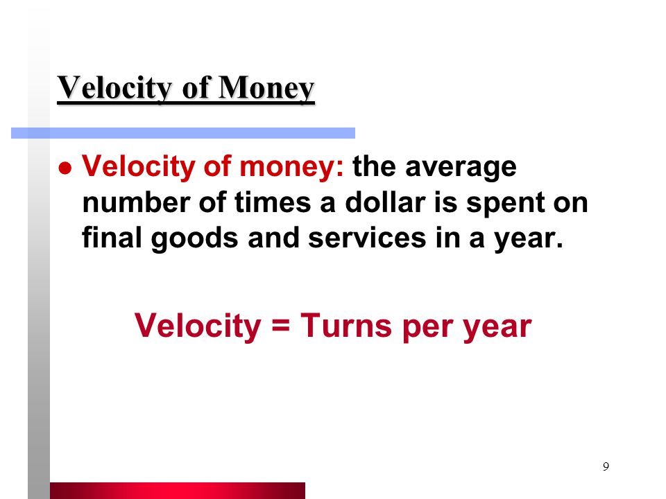 Velocity = Turns per year