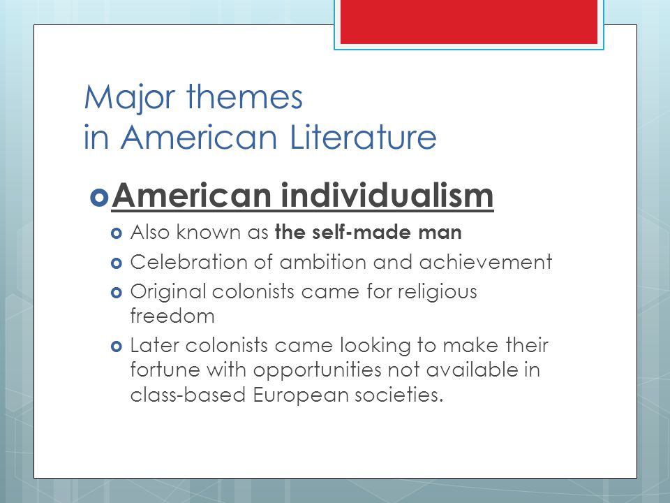 american literature topics
