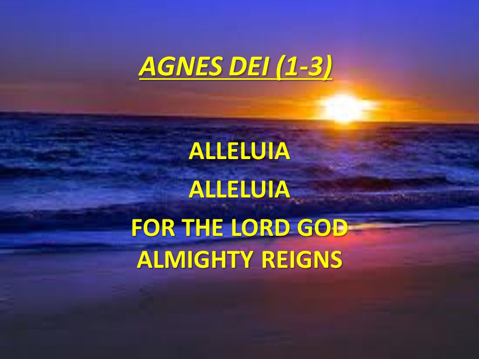 Alleluia For the Lord God Almighty reigns