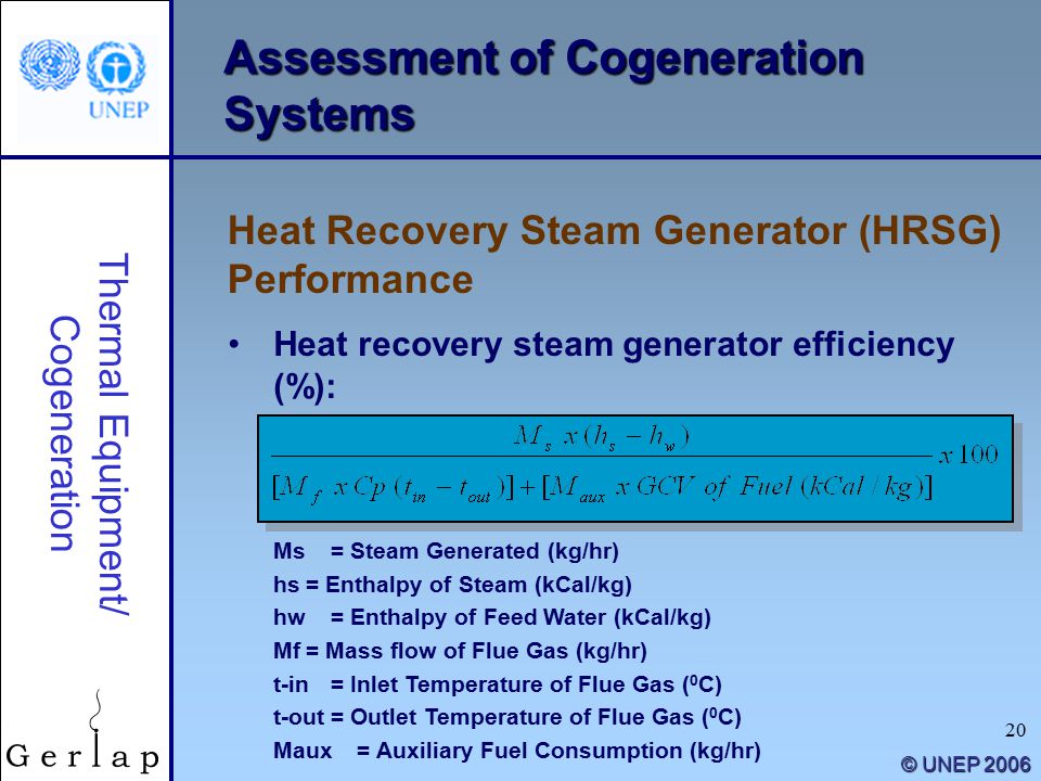 Assessment of Cogeneration Systems
