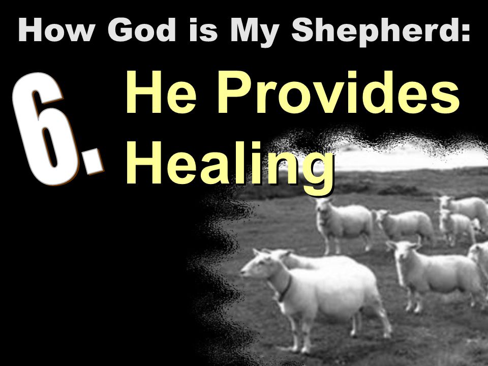 How God is My Shepherd: He Provides Healing 6.