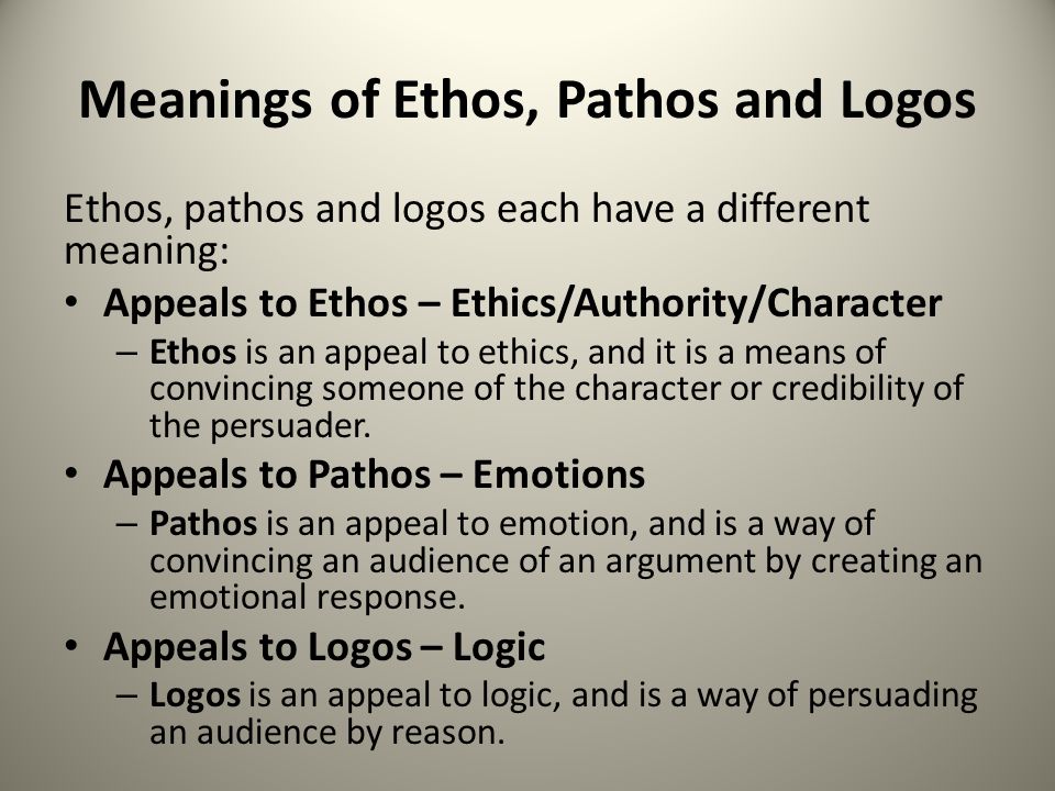 ethos meaning in writing