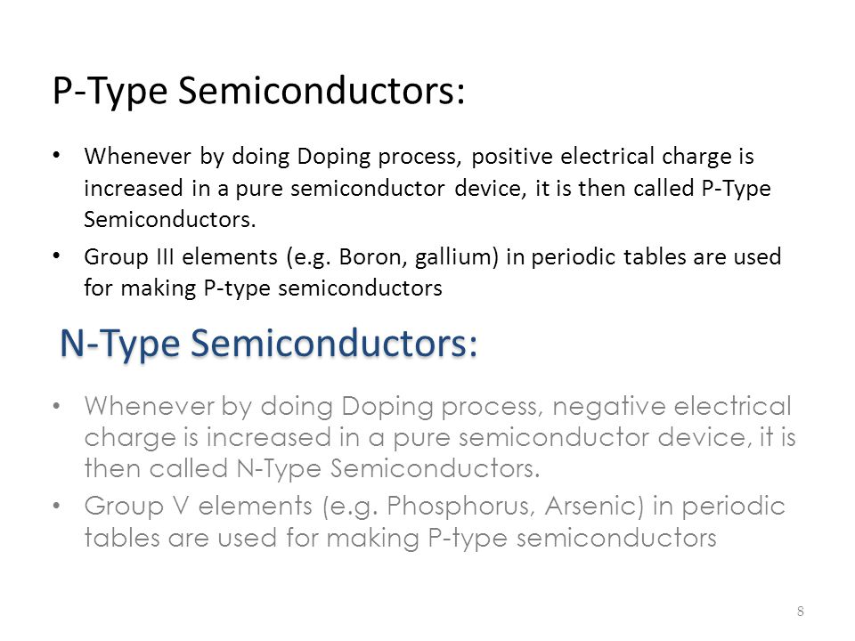 P-Type Semiconductors: