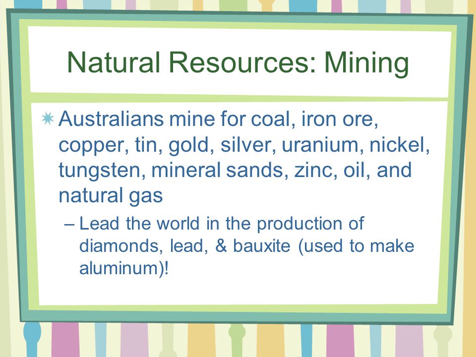 Natural Resources: Mining