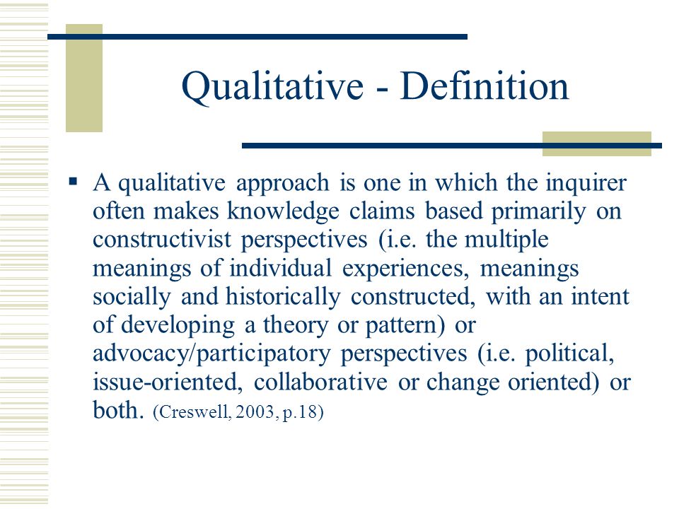 definition of qualitative research by creswell