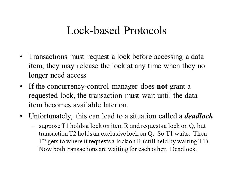 Lock-based Protocols