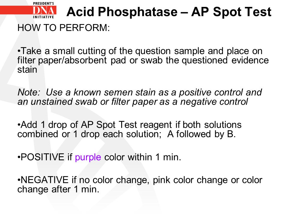 acid phosphatase test forensics
