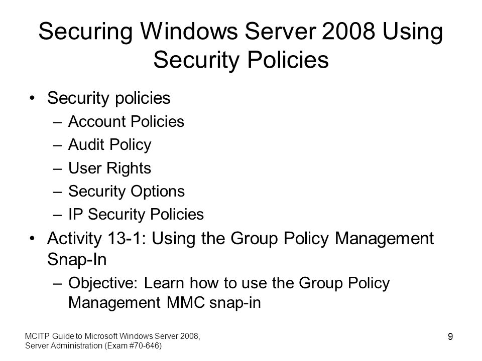 windows server 2008 security guide