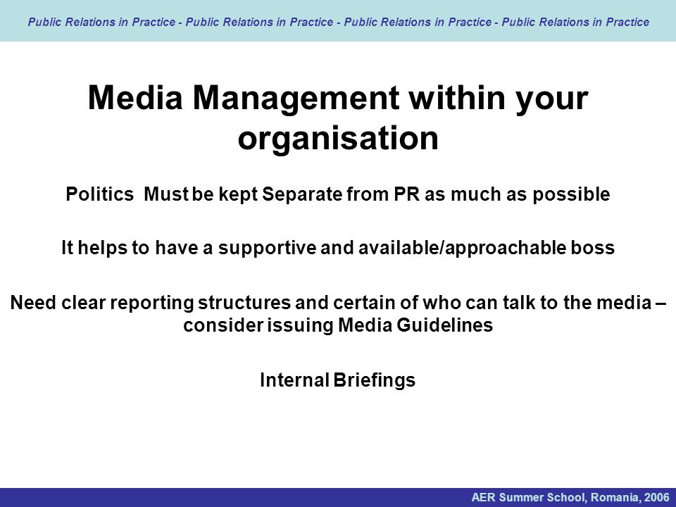 Media Management within your organisation