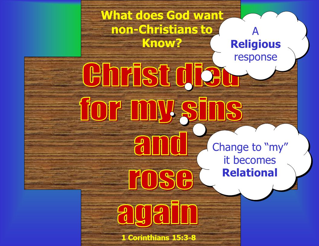 What does God want non-Christians to Know