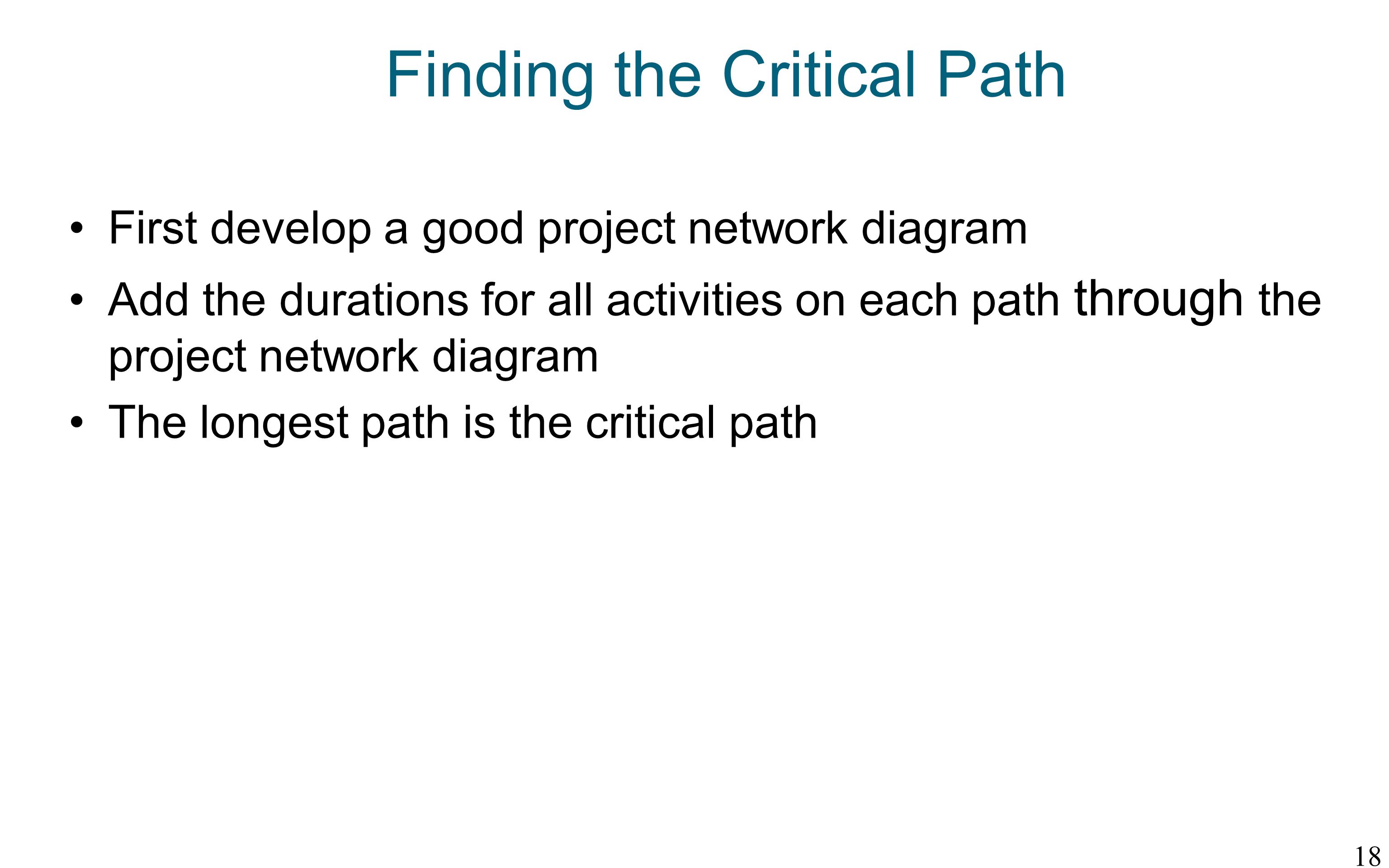 Finding the Critical Path