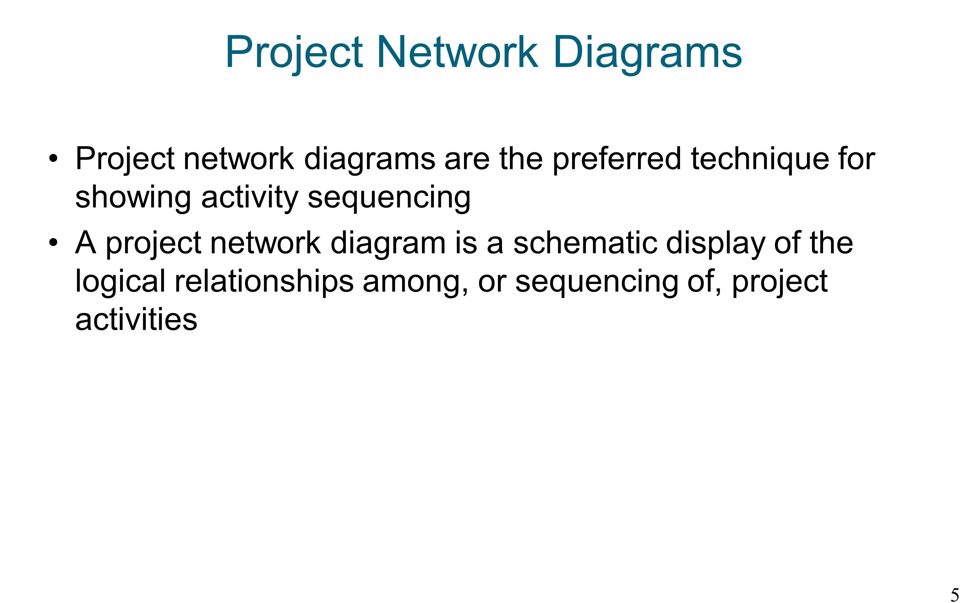 Project Network Diagrams