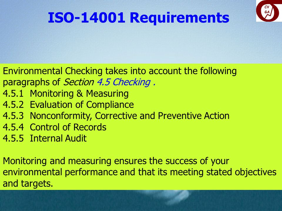 ISO Requirements