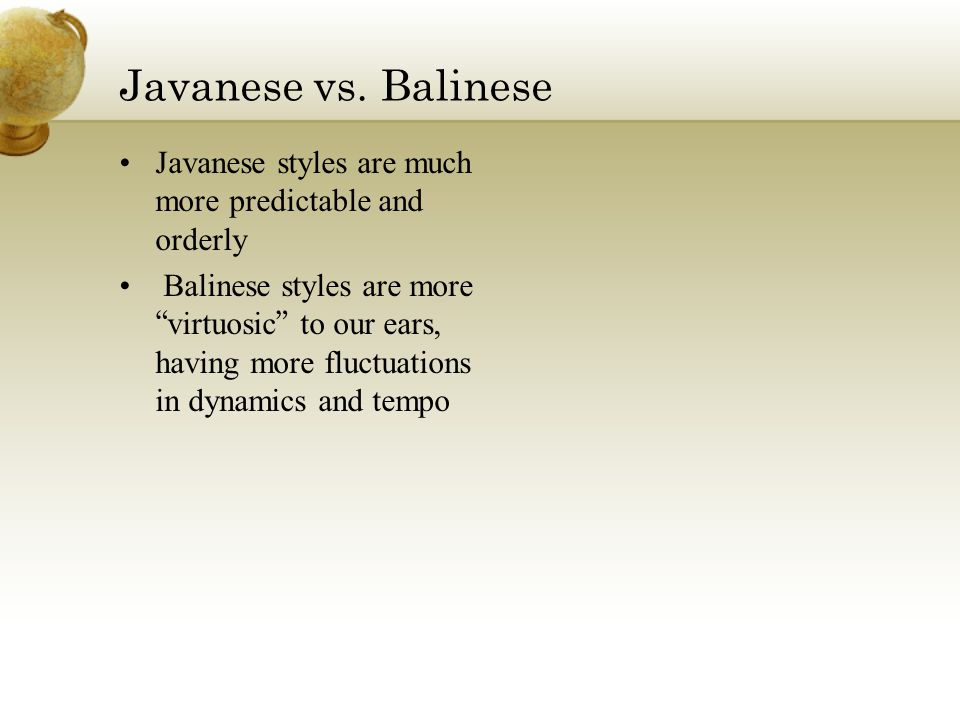 javanese and balinese