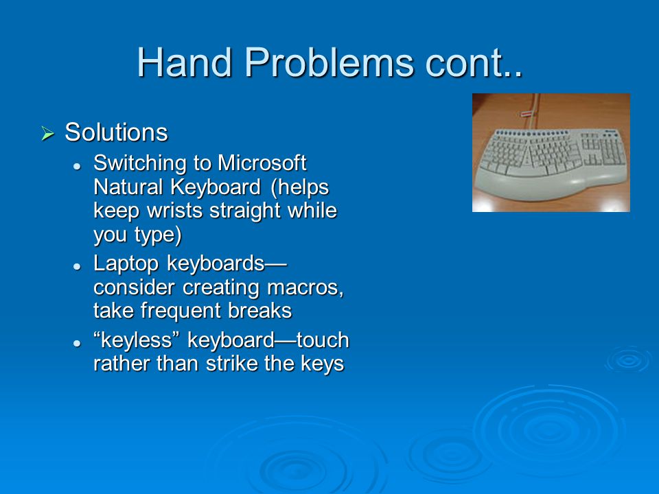 Hand Problems cont.. Solutions