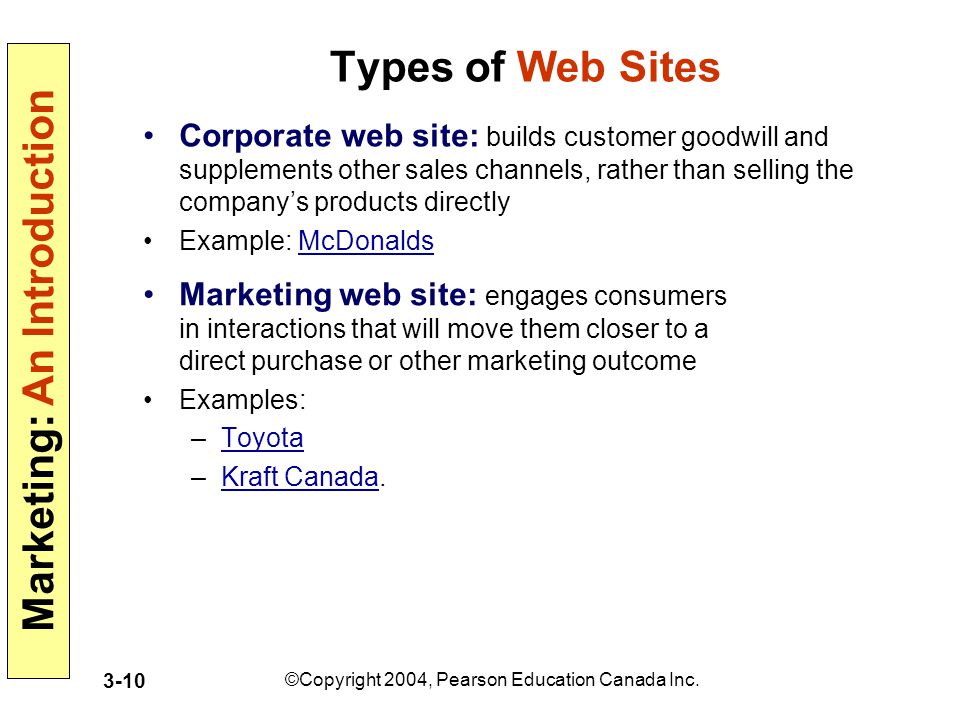 Types of Web Sites