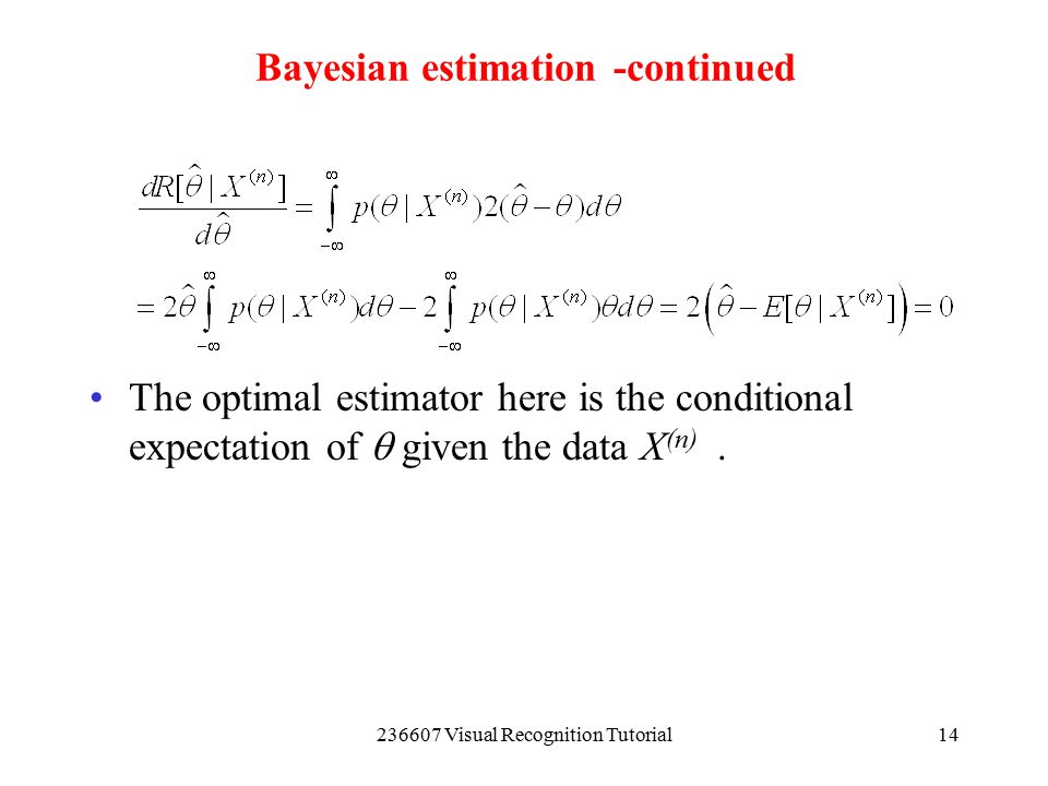 Bayesian estimation -continued