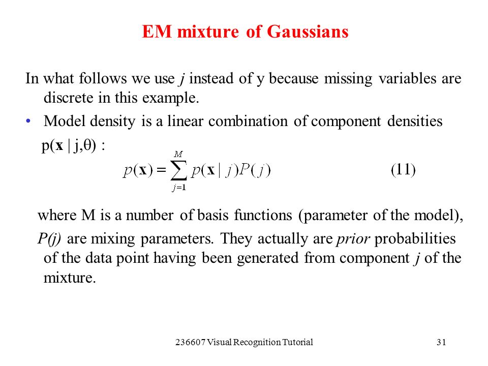 EM mixture of Gaussians