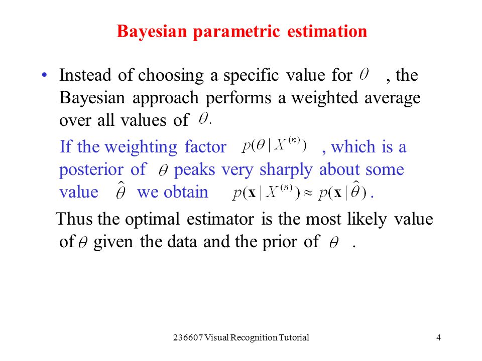 Bayesian parametric estimation
