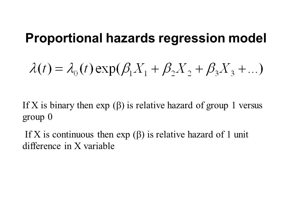 Proportional hazards regression model
