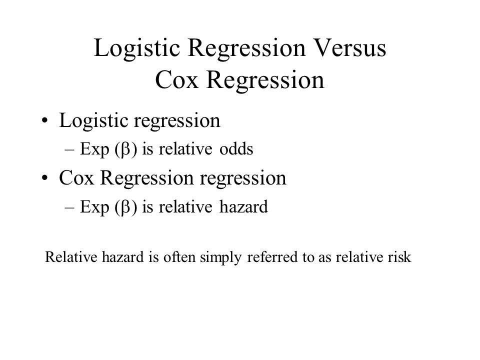 Logistic Regression Versus Cox Regression