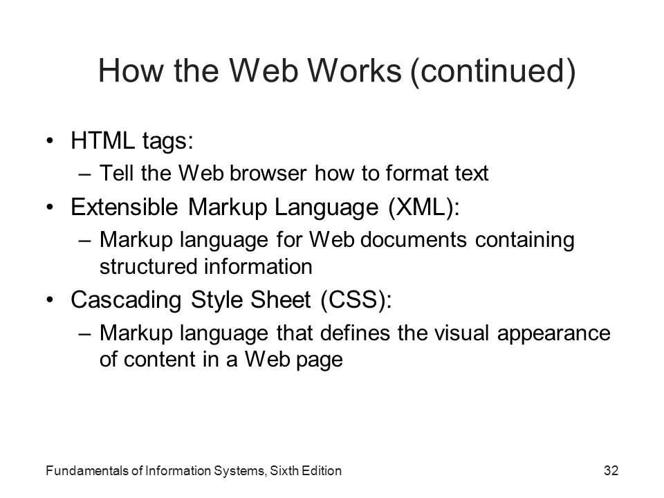 How the Web Works (continued)