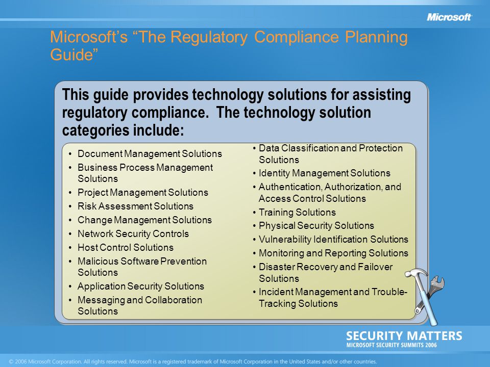 Microsoft’s The Regulatory Compliance Planning Guide