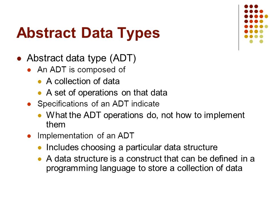 Cmpt 225 Abstract Data Types Ppt Video Online Download