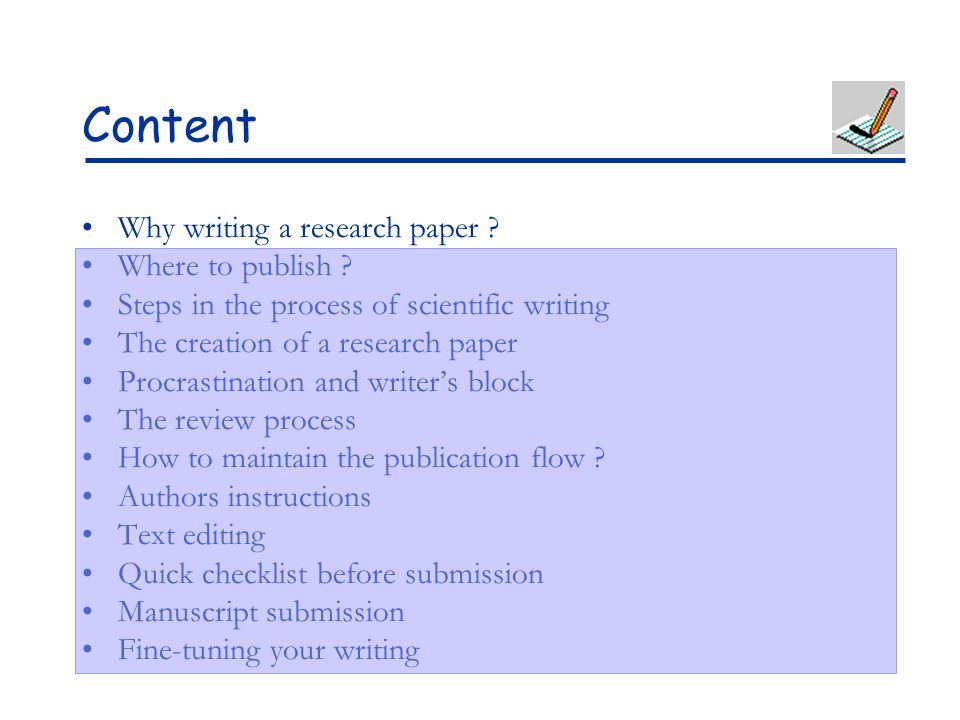 process of writing a research paper