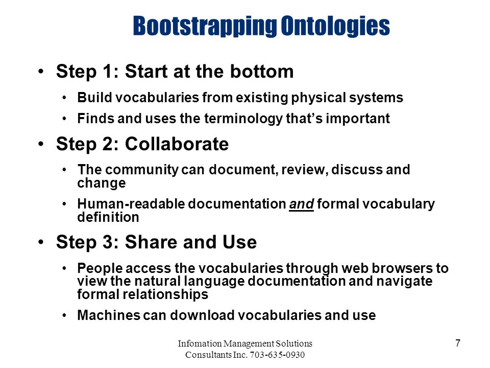 Bootstrapping Ontologies
