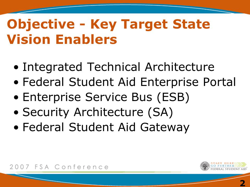 Objective - Key Target State Vision Enablers