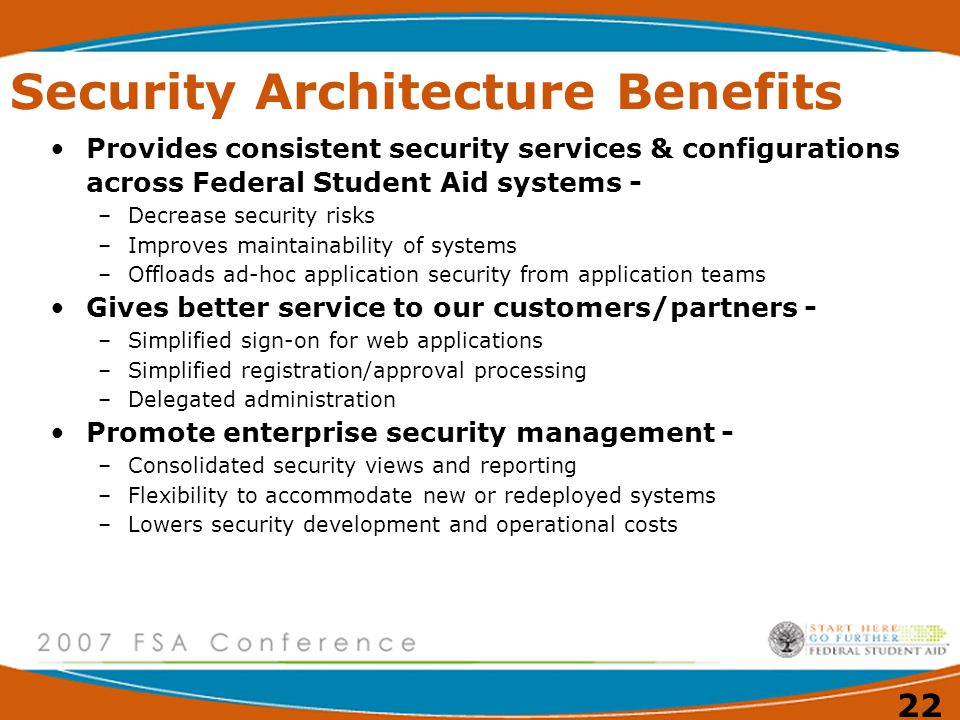 Security Architecture Benefits