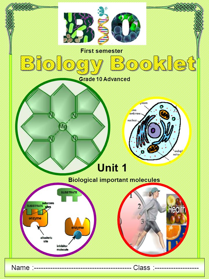 First Semester Biology Booklet Grade 10 Advanced Unit 1 Ppt Download