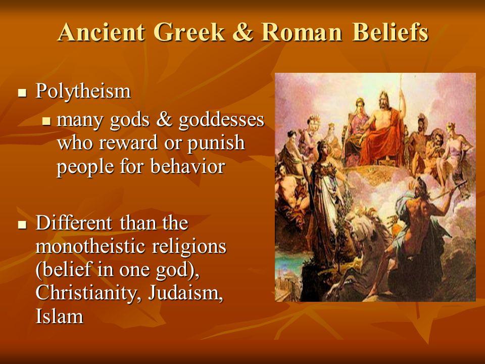 two differences between greek roman religion and christianity
