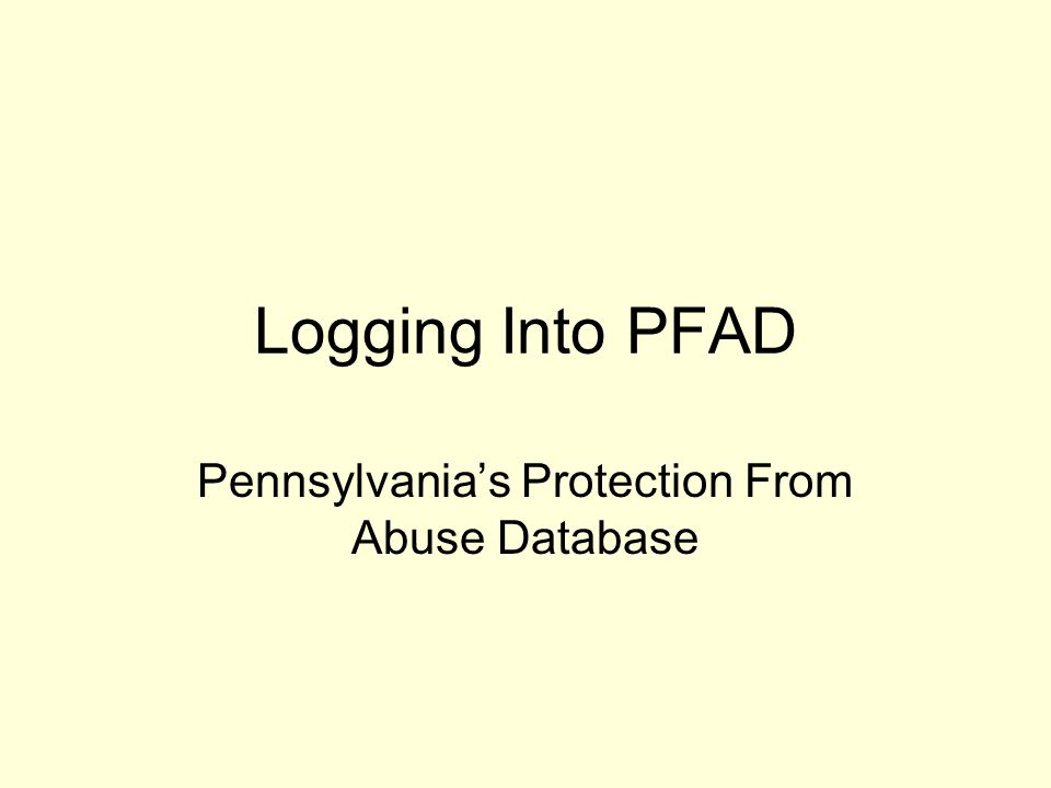 Pennsylvania’s Protection From Abuse Database