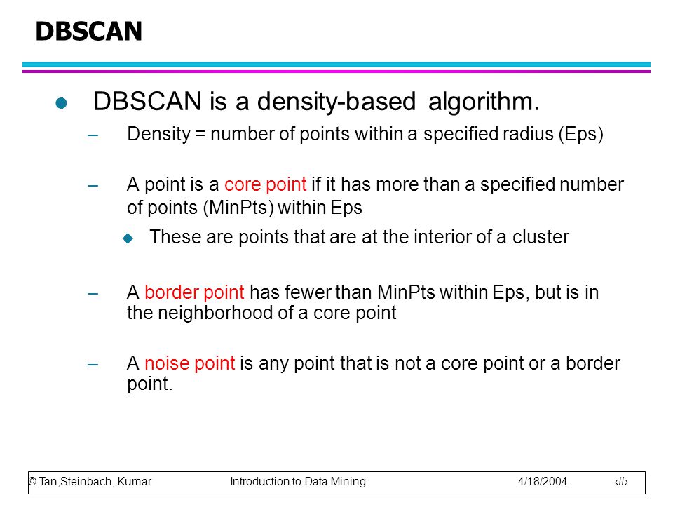 DBSCAN is a density-based algorithm.