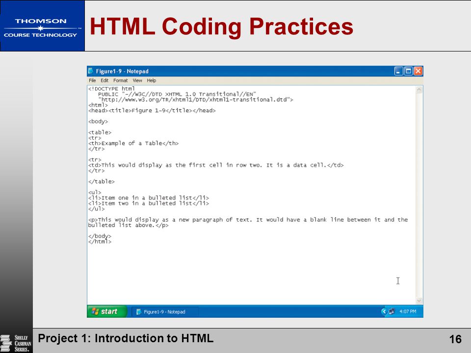 HTML Coding Practices Project 1: Introduction to HTML