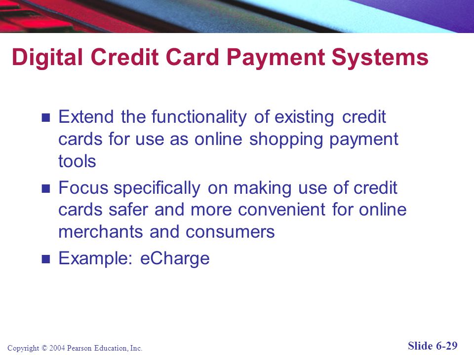 Digital Credit Card Payment Systems